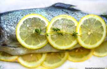 Whole Baked Trout with Herb Salsa