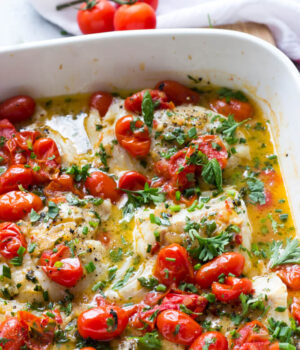 Cod with Tomato And Herb Butter